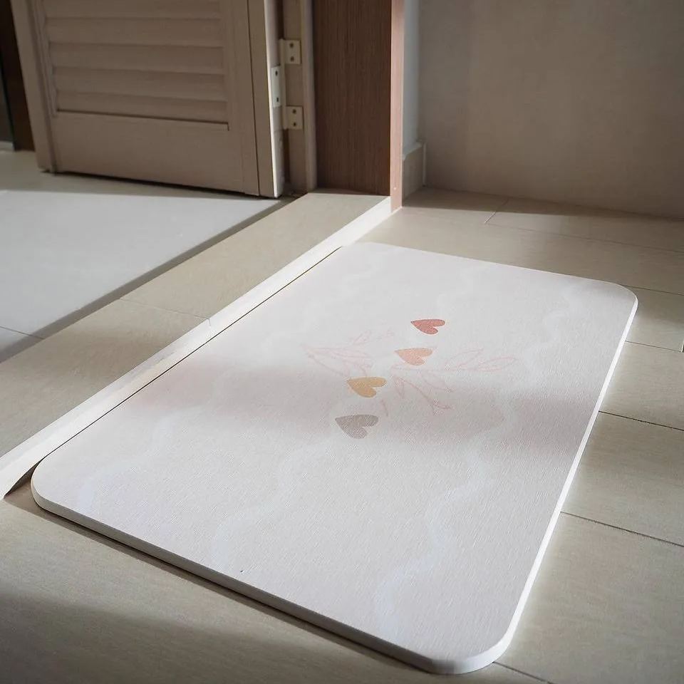 Hard Diatomite Absorbent Mat | Toilet Bathroom Kitchen Dish Drying Mat Hard Japan Quality Nordic Non-Slip
