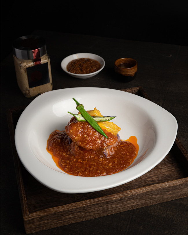 酒糟娘惹煎鳕鱼, Silver Cod, Nyonya Chilli, Hakka Rice wine, Nyonya dish, Hakka Nyonya dish, Hakka rice lees, Singapore wine. 