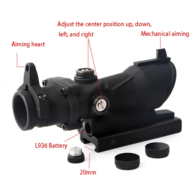 Black Stealth - ACOG 1x32 Red Dot Sight 
