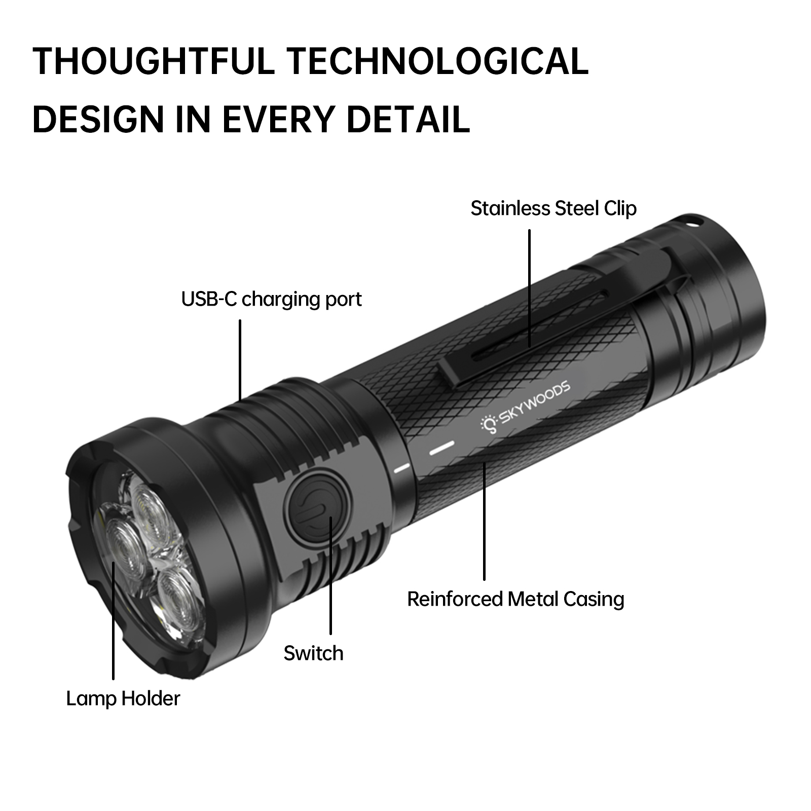 Skywoods - Outdoor Flashlight (3000lu) (OL3000)