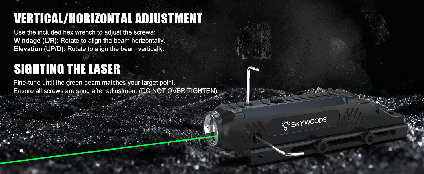 Skywoods - Tactical Rifle Light + Green Laser (750lu) (RL750G)