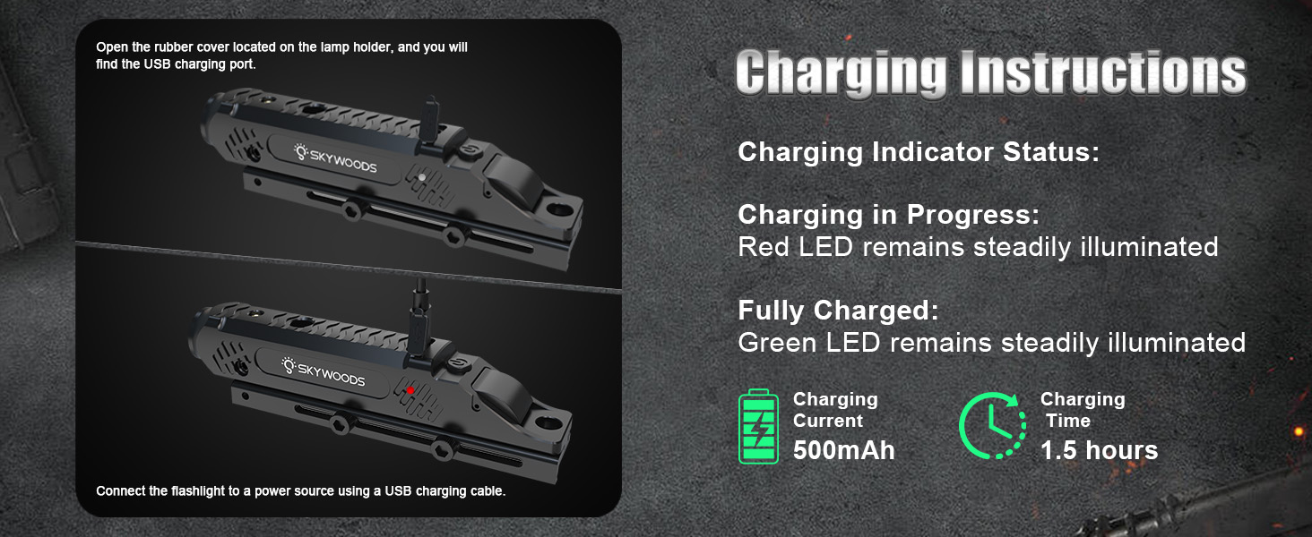 Skywoods - Tactical Rifle Light + Green Laser (750lu) (RL750G)