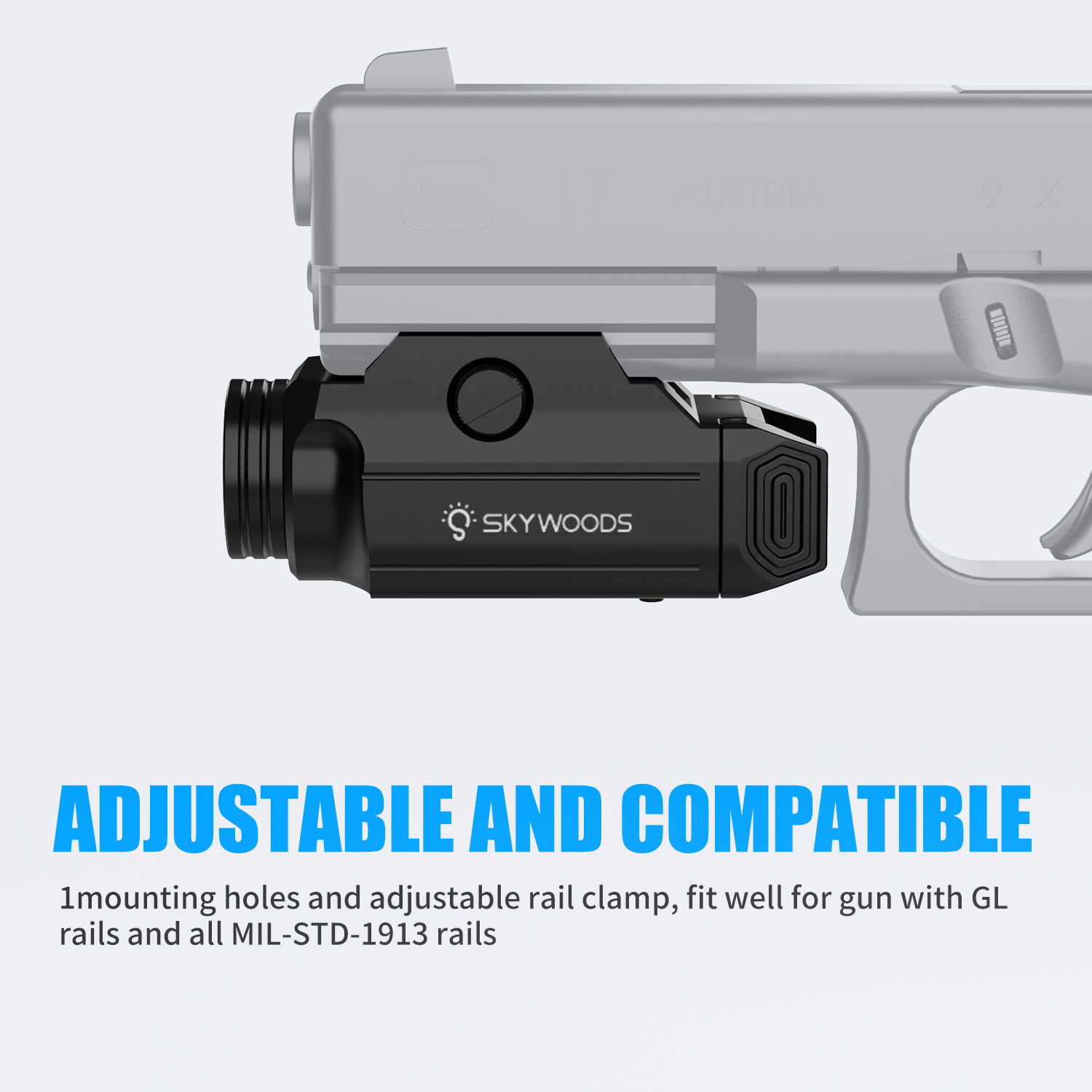 Skywoods - Tactical Pistol Light (510lu) + Red Laser (PL510R)