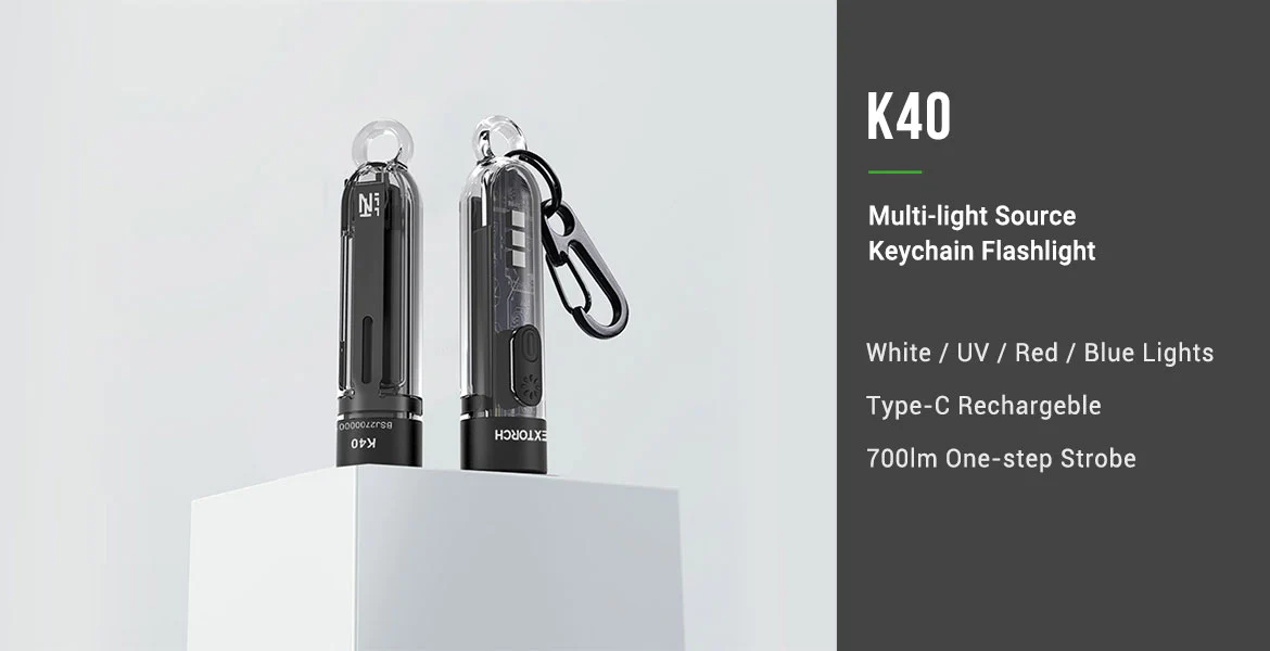 Nextorch - K40 Multi-light Keychain Flashlight Beacon
