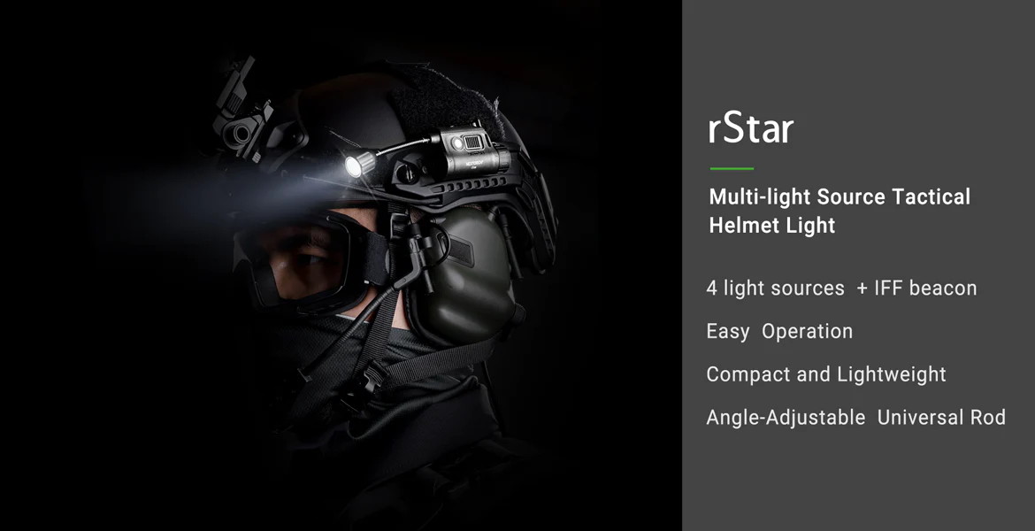 Nextorch - rStar Multi-light Source Tactical Helmet Light