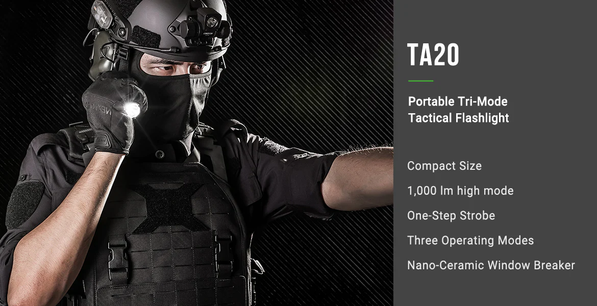 Nextorch - TA20 Compact Tri-Mode Tactical Flashlight