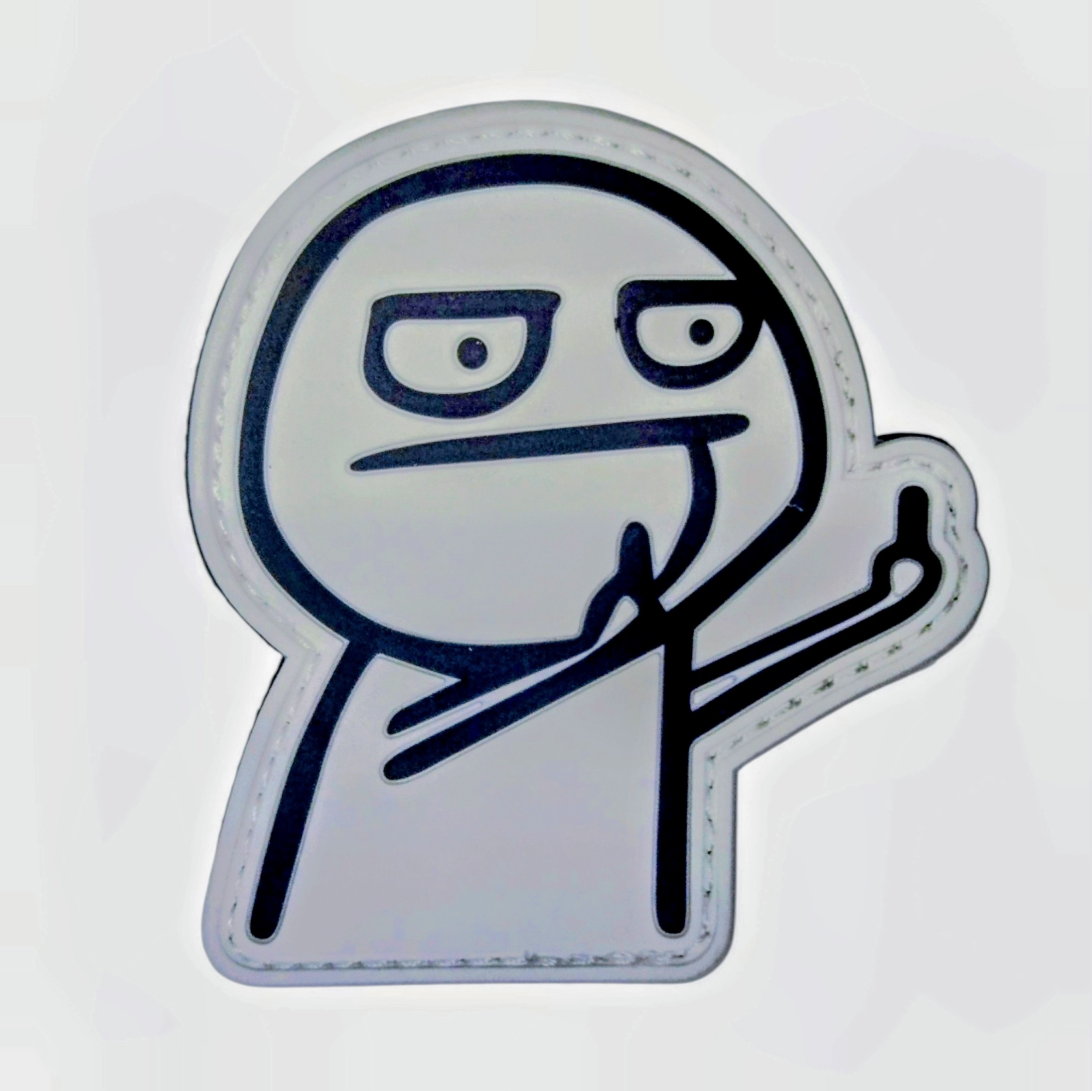 Rubber Patch - Annoyed Middle Finger Meme