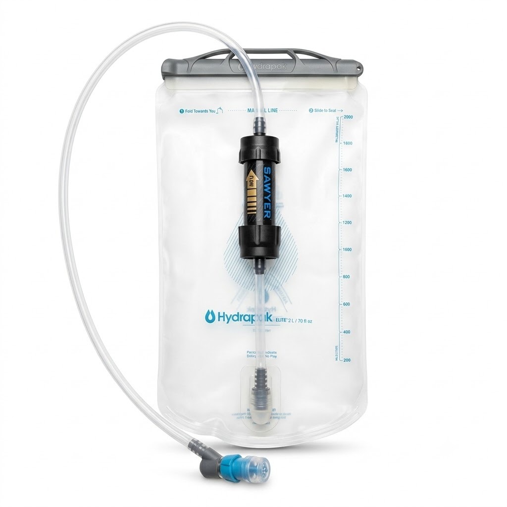 HydraPakHydration Reservoir with Sawyer Mini Water Filtration