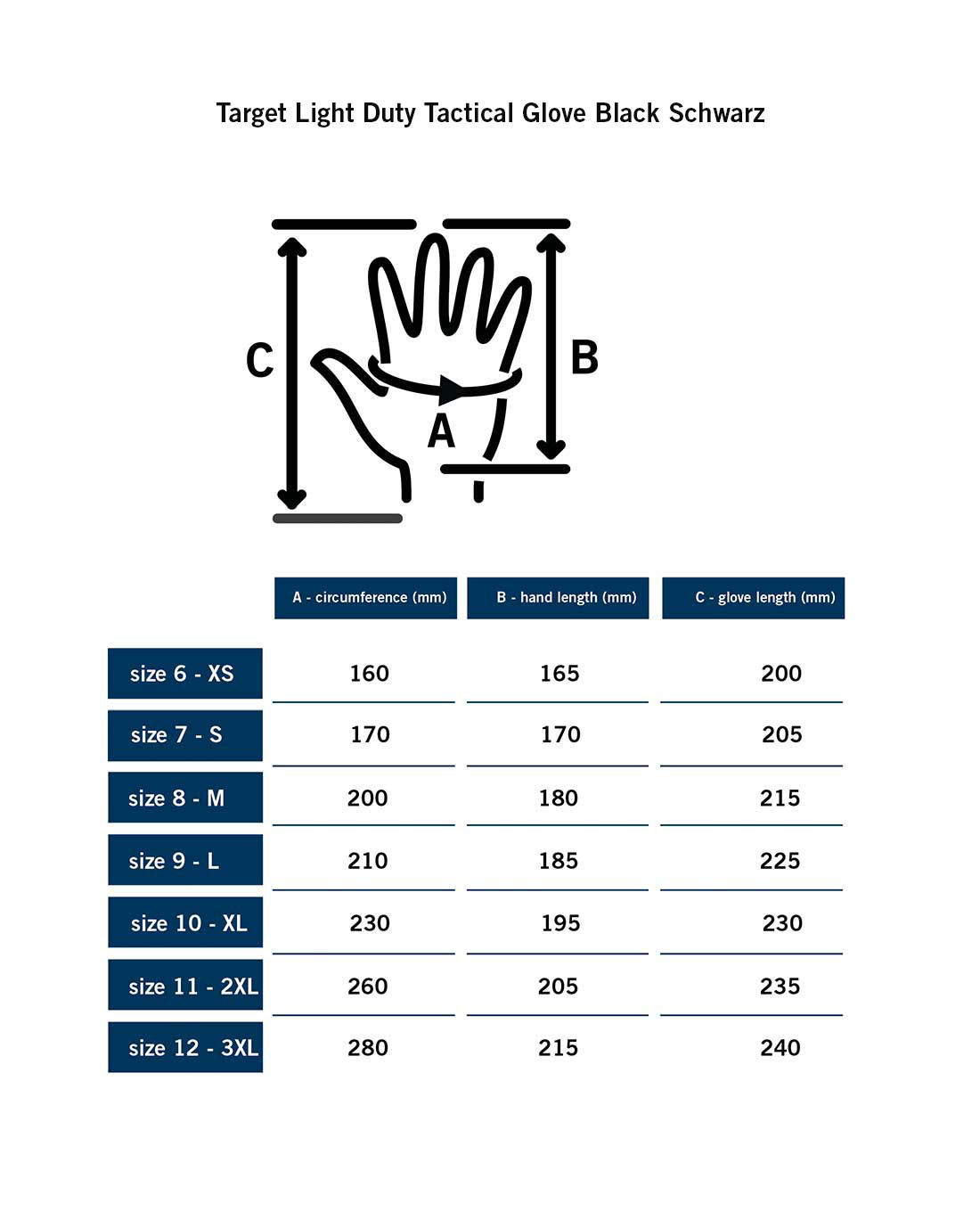 MoG Target - Light Duty Tactical Gloves (8111)