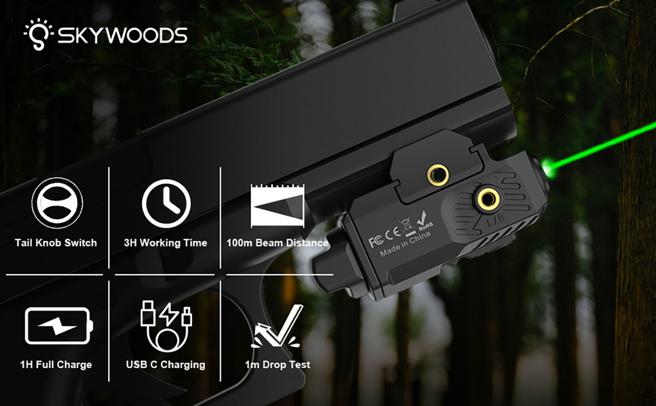 Skywoods - Tactical Pistol Laser Green (L50410)