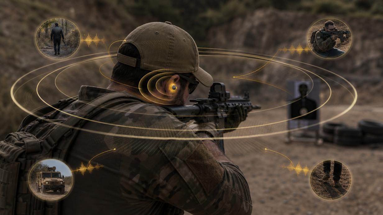 360 degree situational awareness - 4 microphone HRTF system