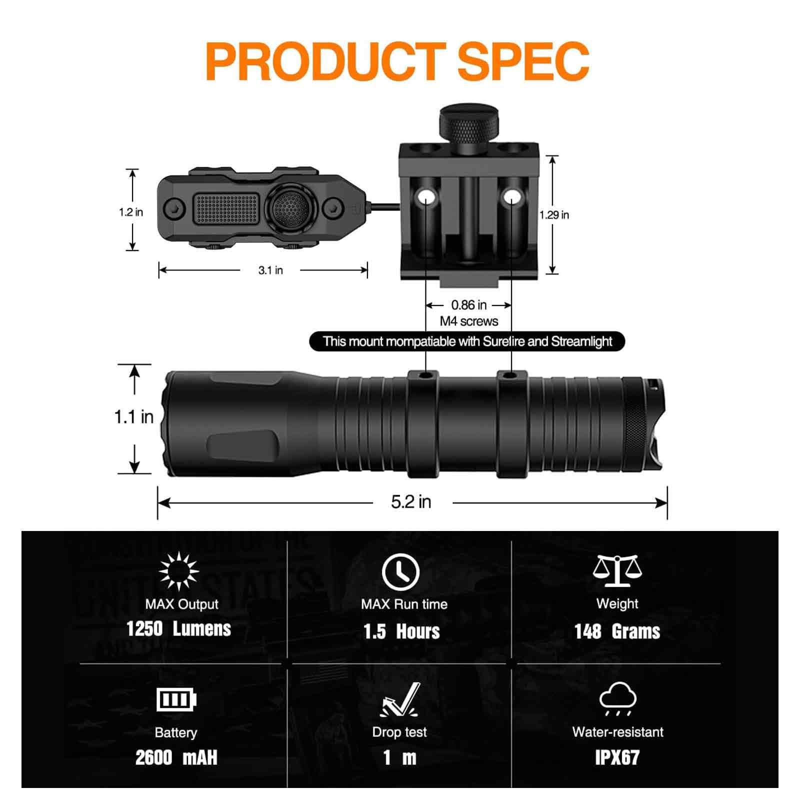 Skywoods - Tactical Rifle Light (1010lu) (RL1010)