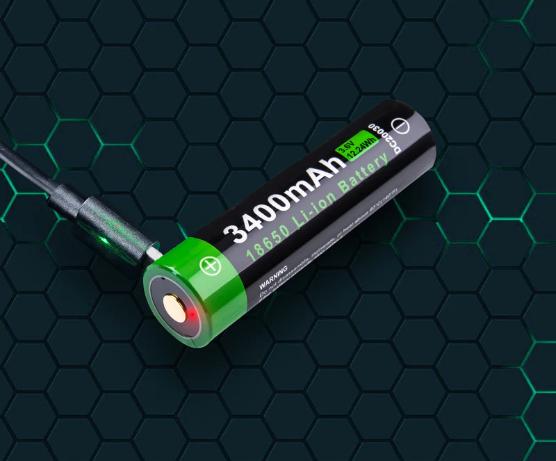 Nextorch - Lithium Ion Battery 18650 3400mah USB-C 