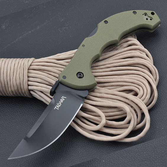 Cold Steel - Talwar Folder Plain Edge Knife OD Green