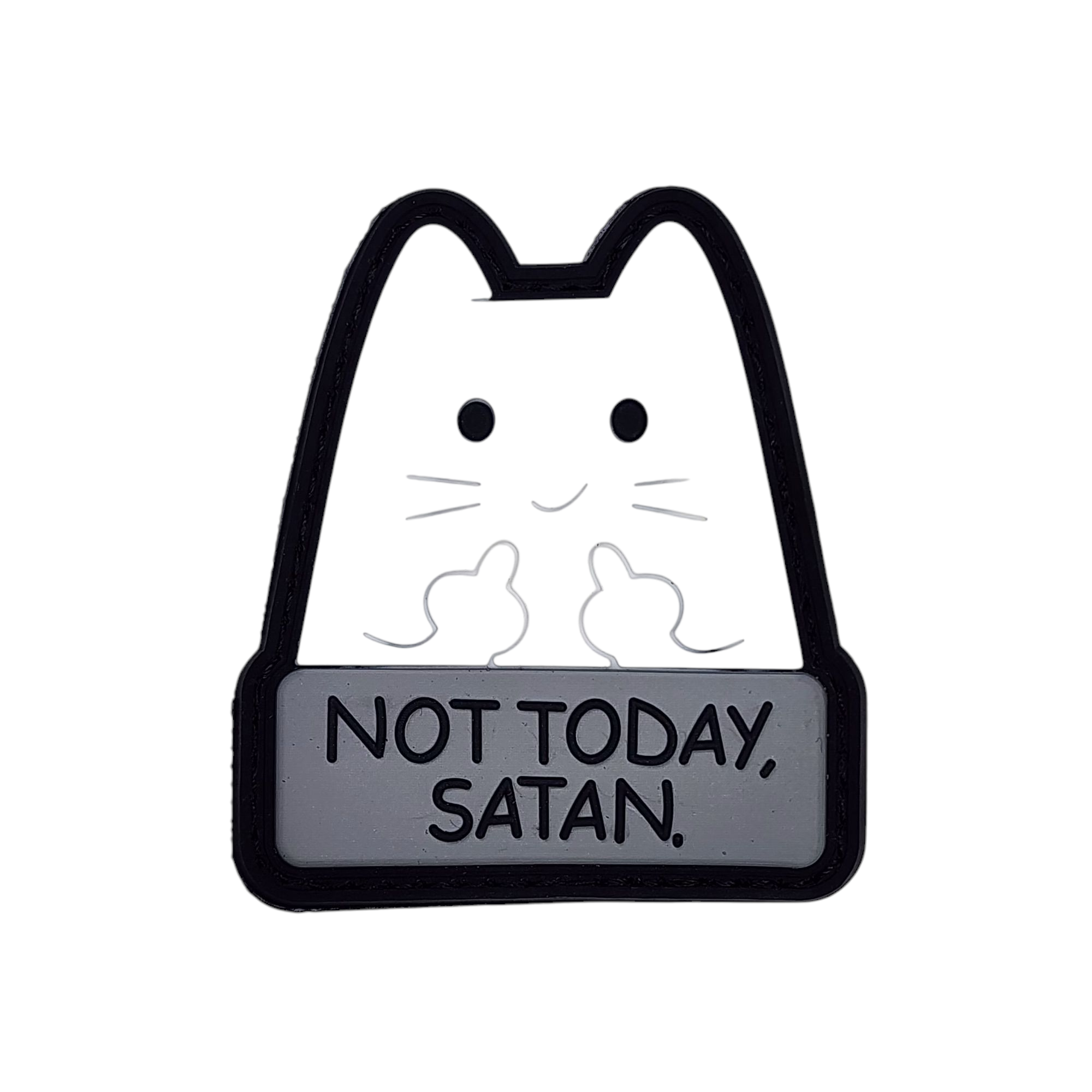 Rubber Patch - Cat Not Today Satan