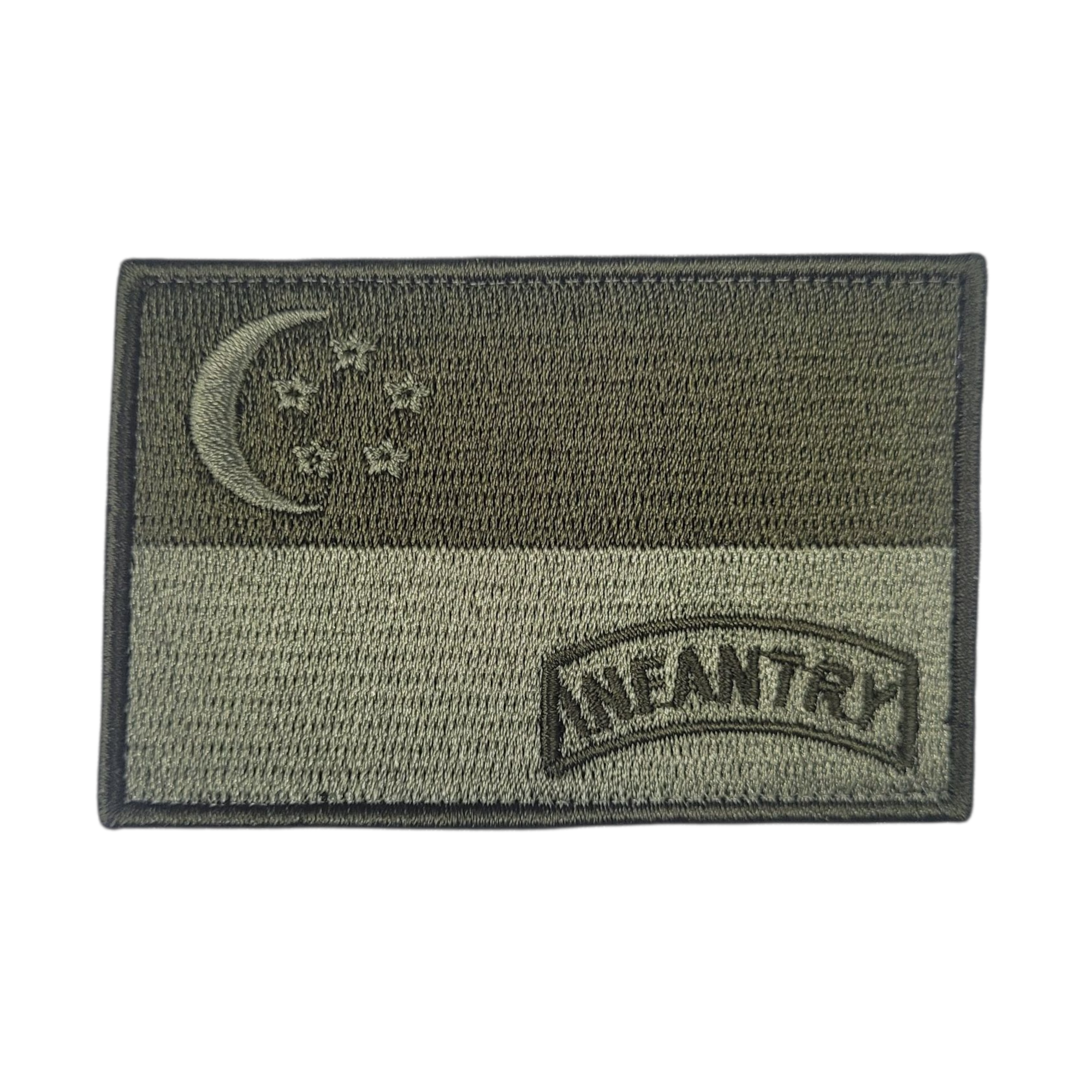 Singapore Flag Infantry Embroidered Velcro Morale Patch - Singapore Series