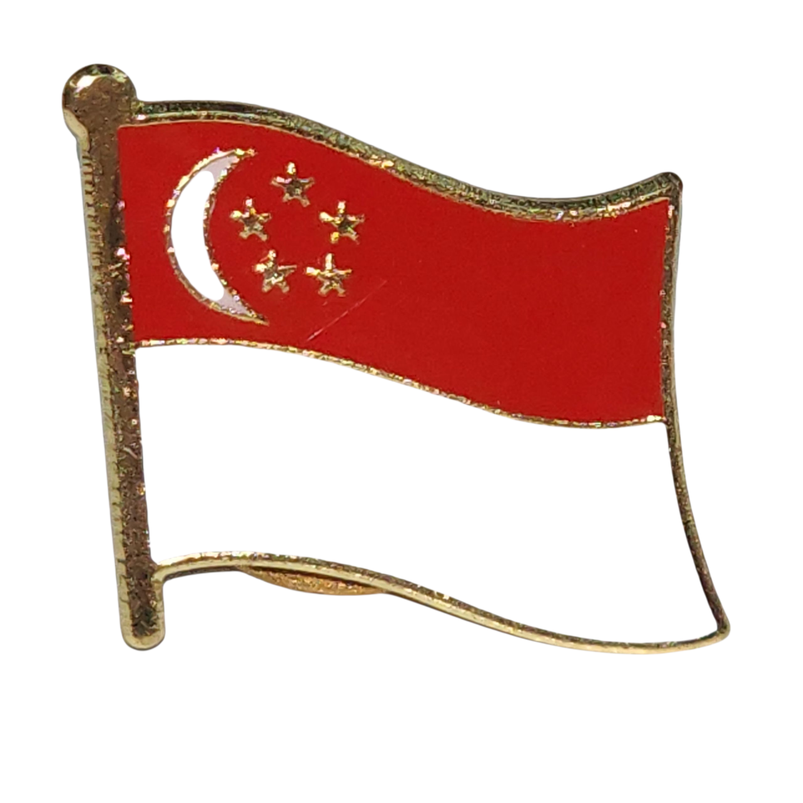 Collar Lapel Pin - Country Flag Singapore
