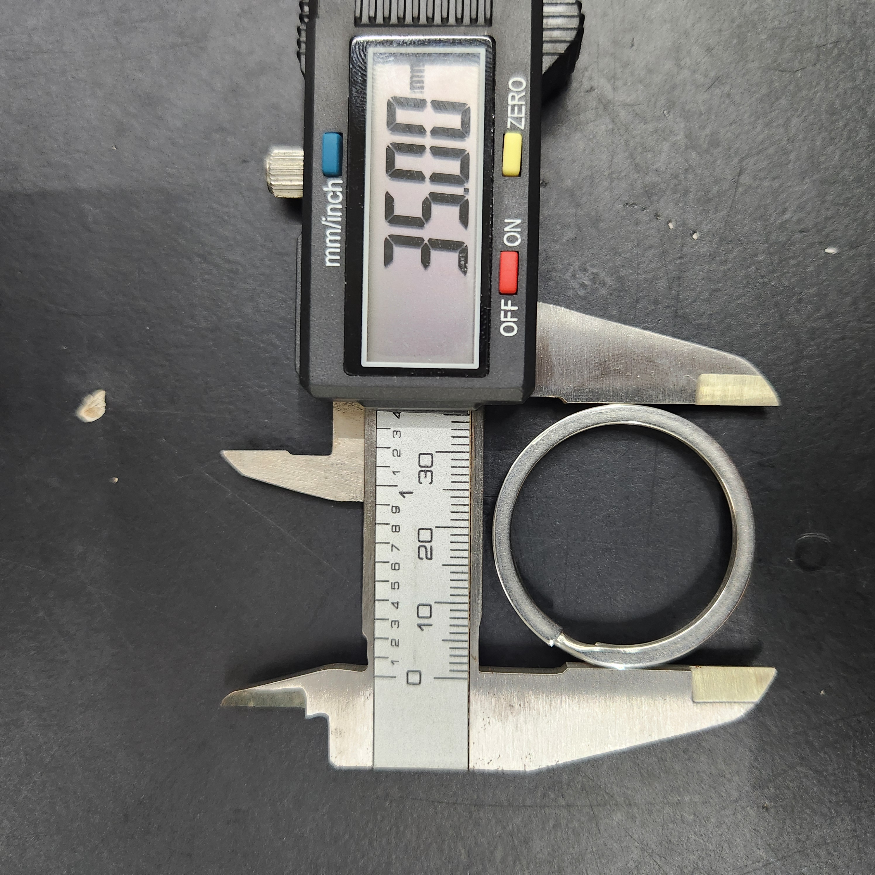 Stainless Steel Flat Key Ring (2 pcs)