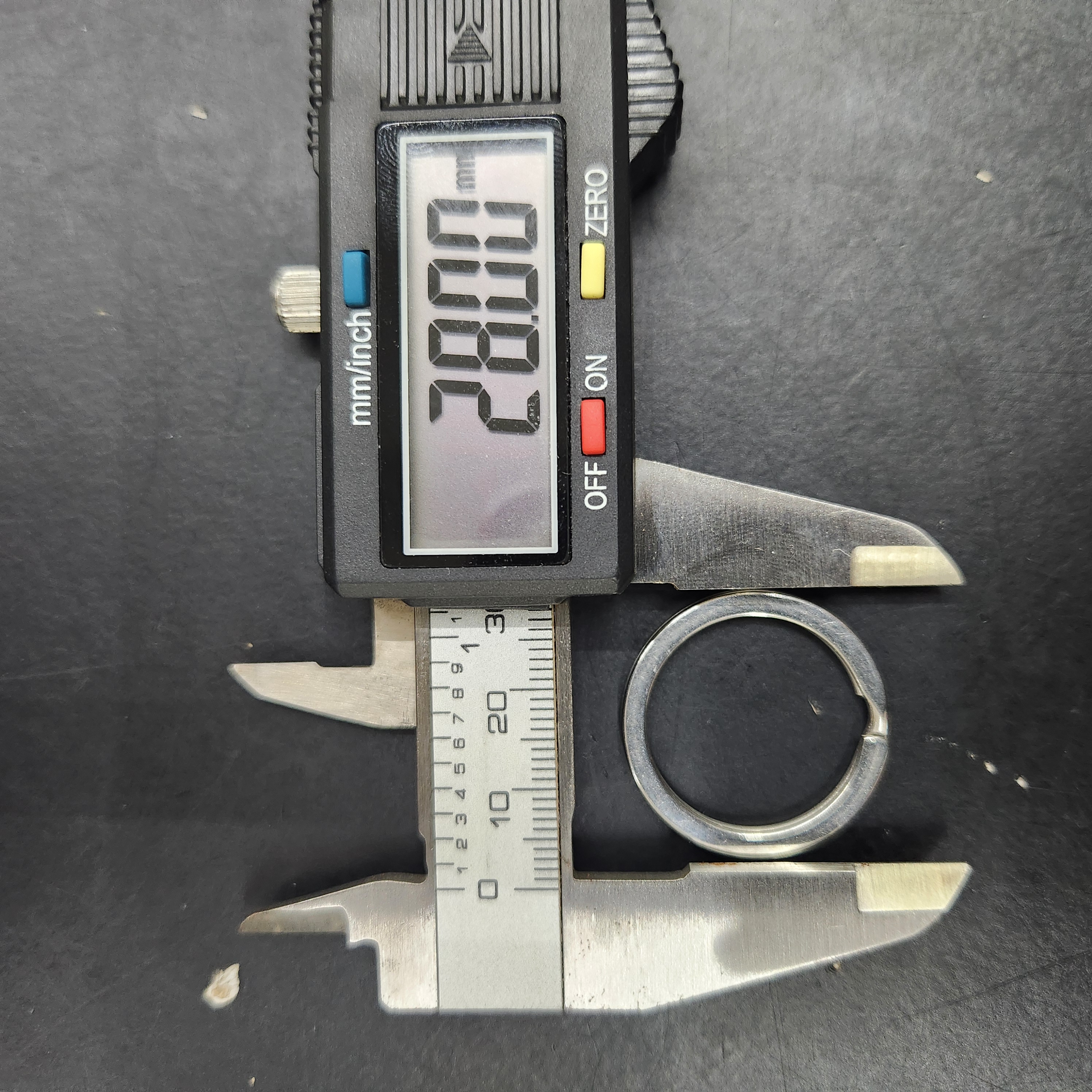 Stainless Steel Flat Key Ring (2 pcs)