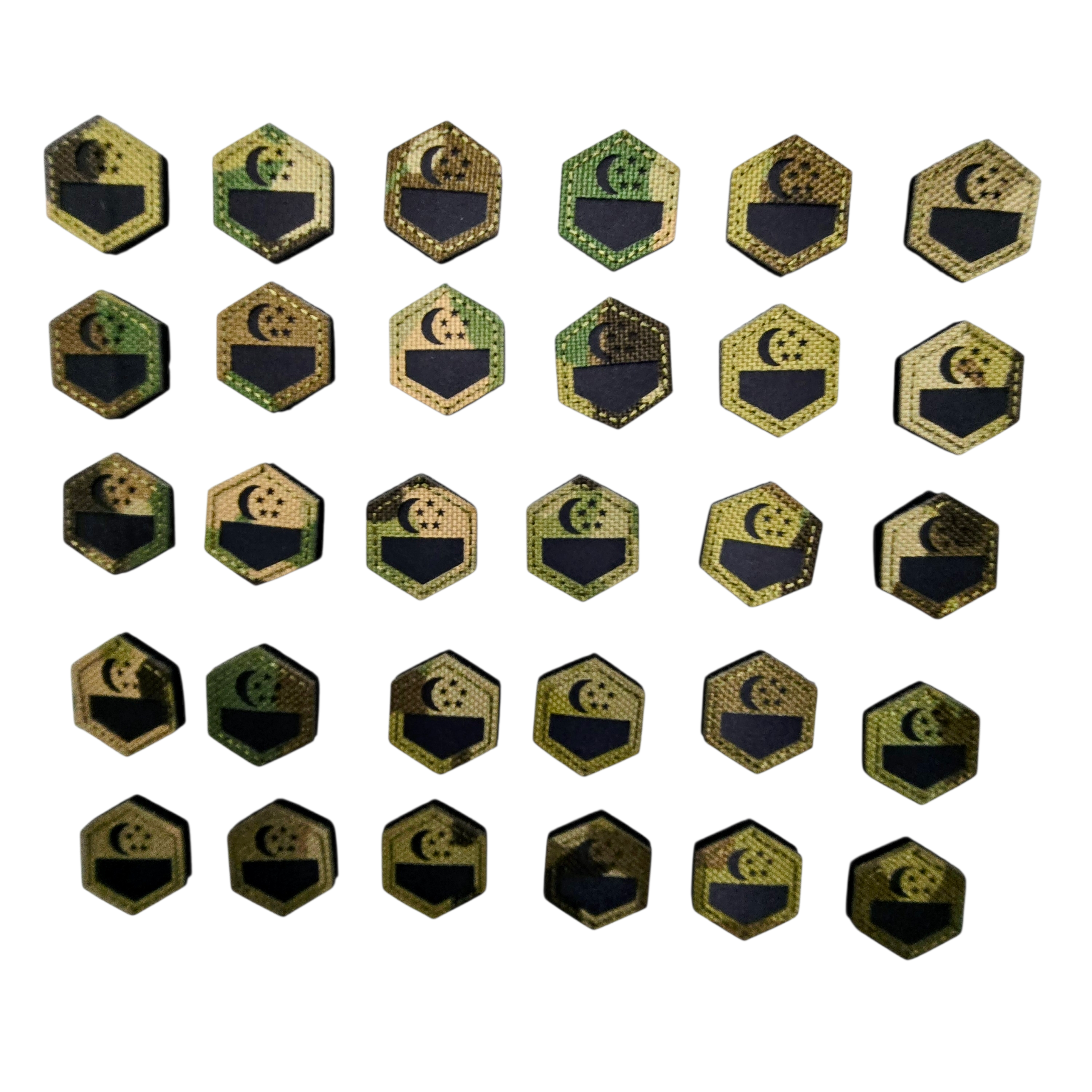 Laser Cut Patch - Singapore Hexagon (Multicam Infrared)