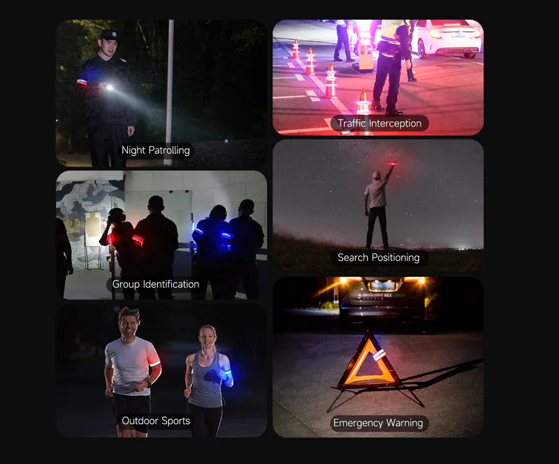 Nextorch - UT51 Red-Blue Flashing Warning Bracelet