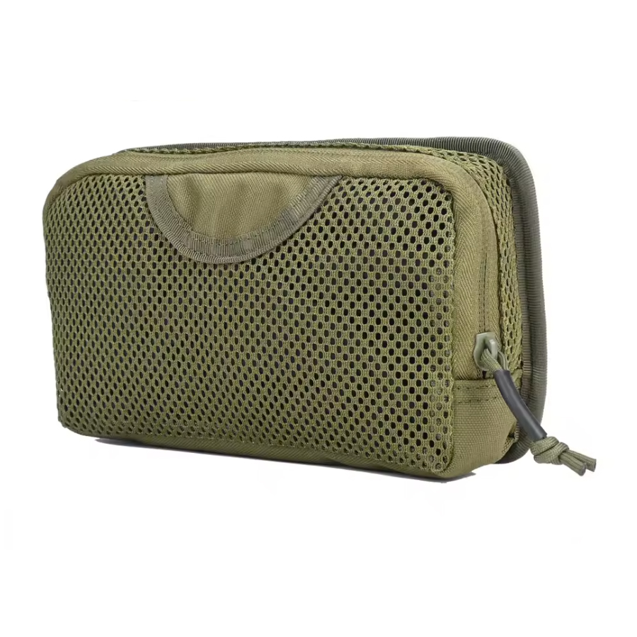 Black Stealth - Hook-Backed Mesh Utility Pouch Insert (9" x 5")
