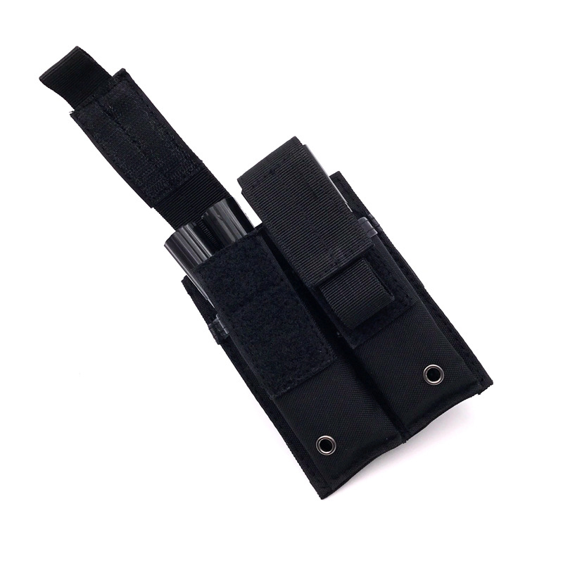 Black Stealth - Molle Sheath Dual Mag (ZJ116BK)