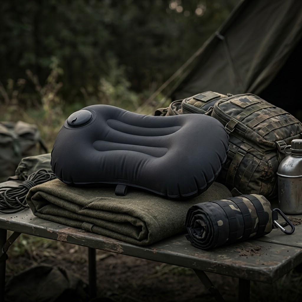 Black Stealth - Self Inflating Field Air Pillow