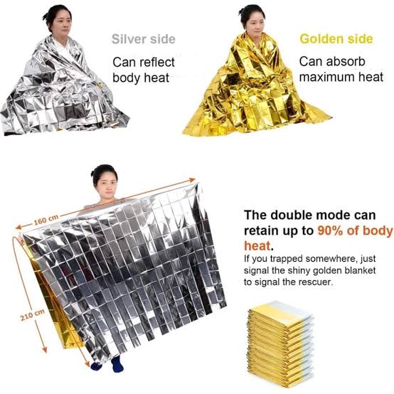 Emergency Survival Blanket Gold/Silver