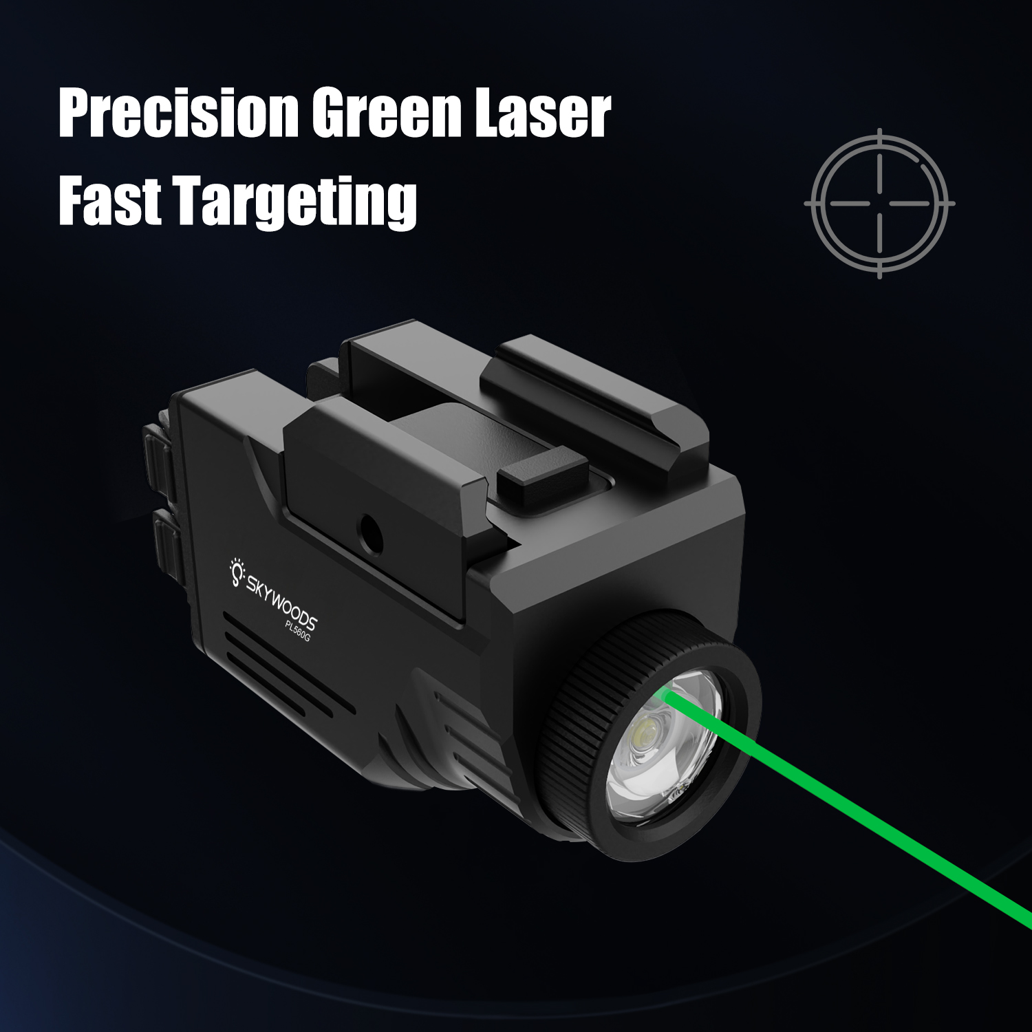 Skywoods - Tactical Pistol Light (560lu) + Green Laser (PL560G)