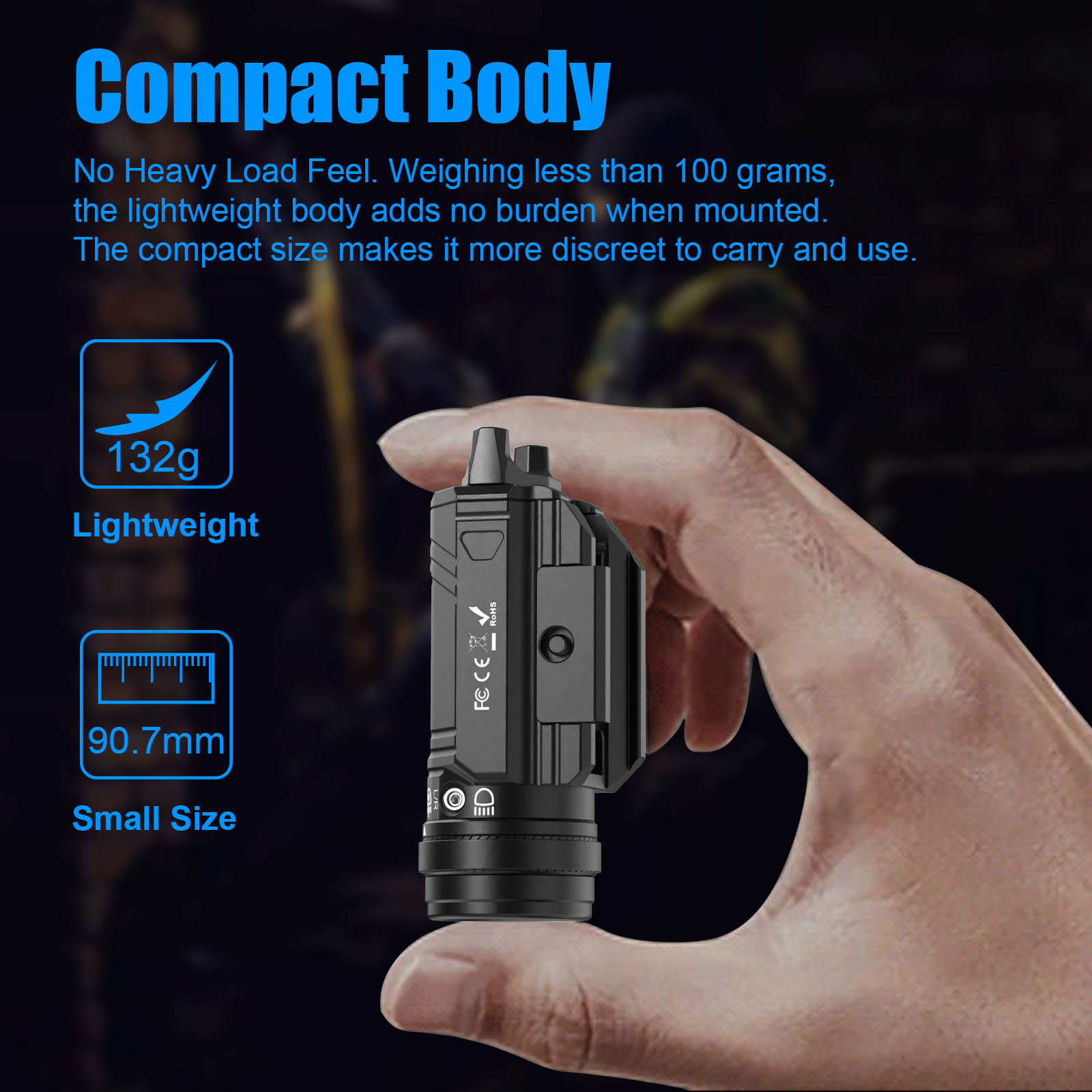 Skywoods - Tactical Pistol Light + Green Laser (800lu) (PL800)