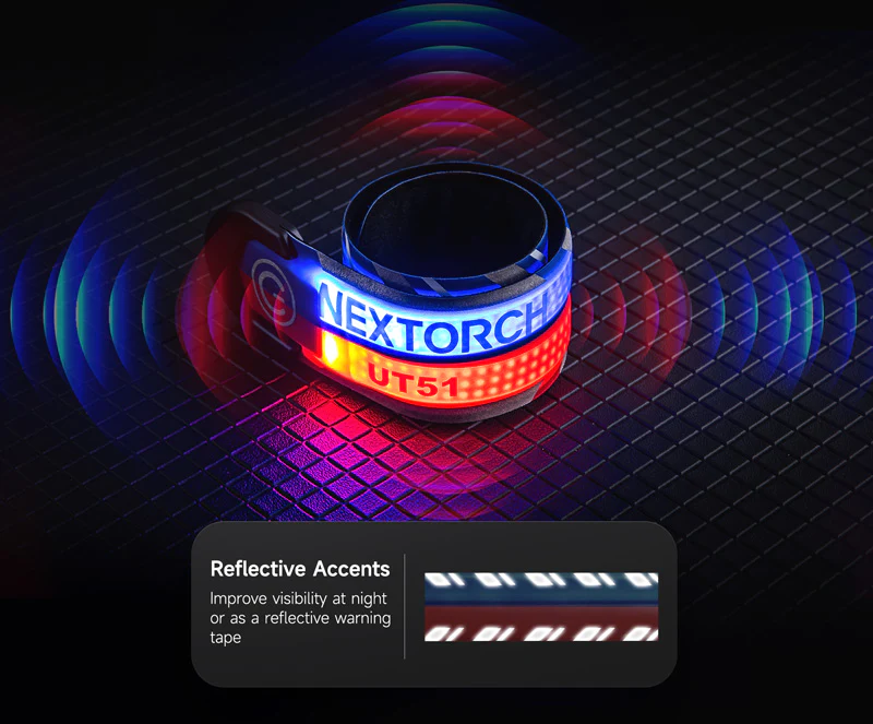 Nextorch - UT51 Red-Blue Flashing Warning Bracelet
