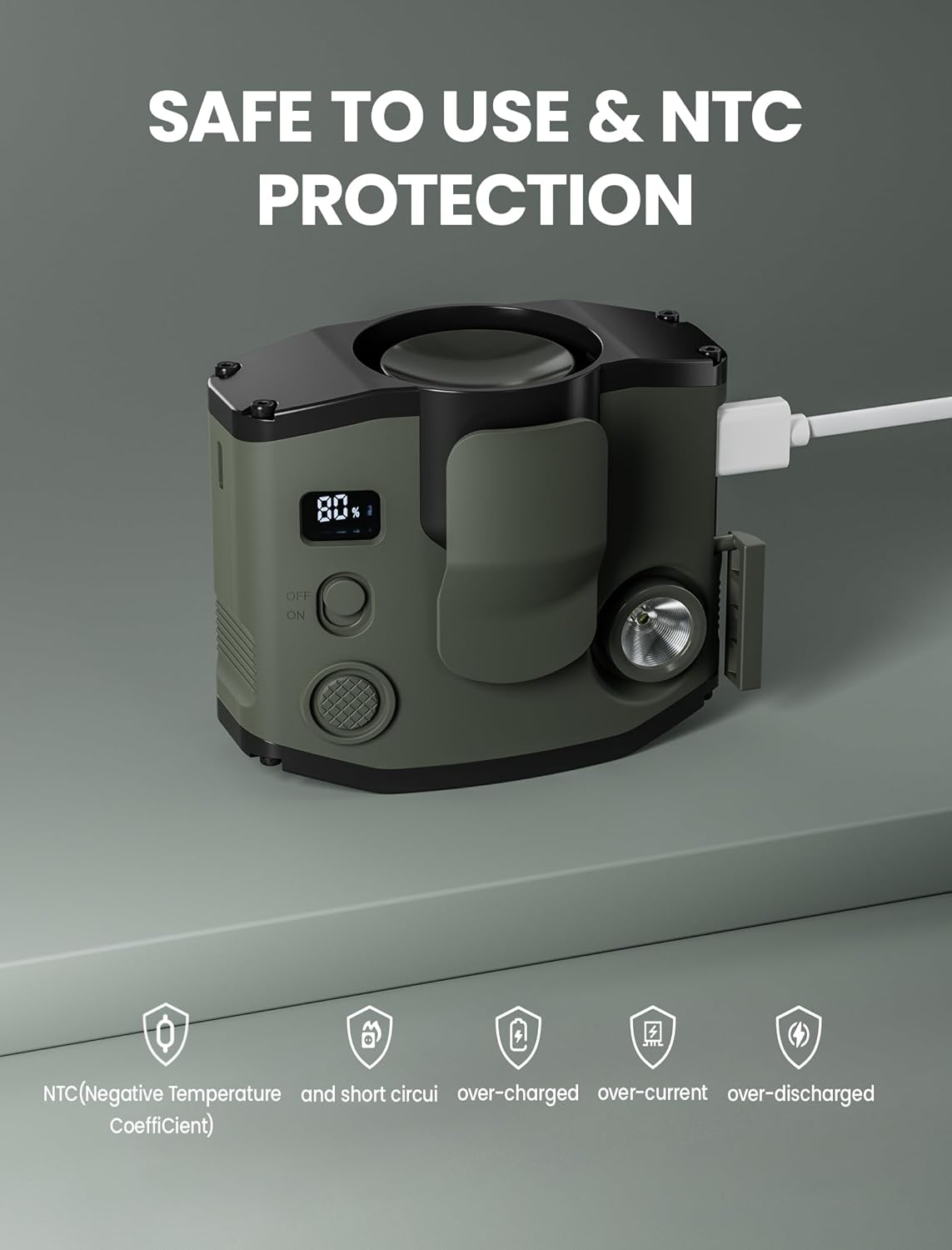 Black Stealth - LBV Molle Mounted Jet-Type Cooling Fan