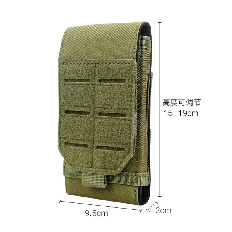 Black Stealth - Full Cover Phone Sheath with Velcro Molle Front