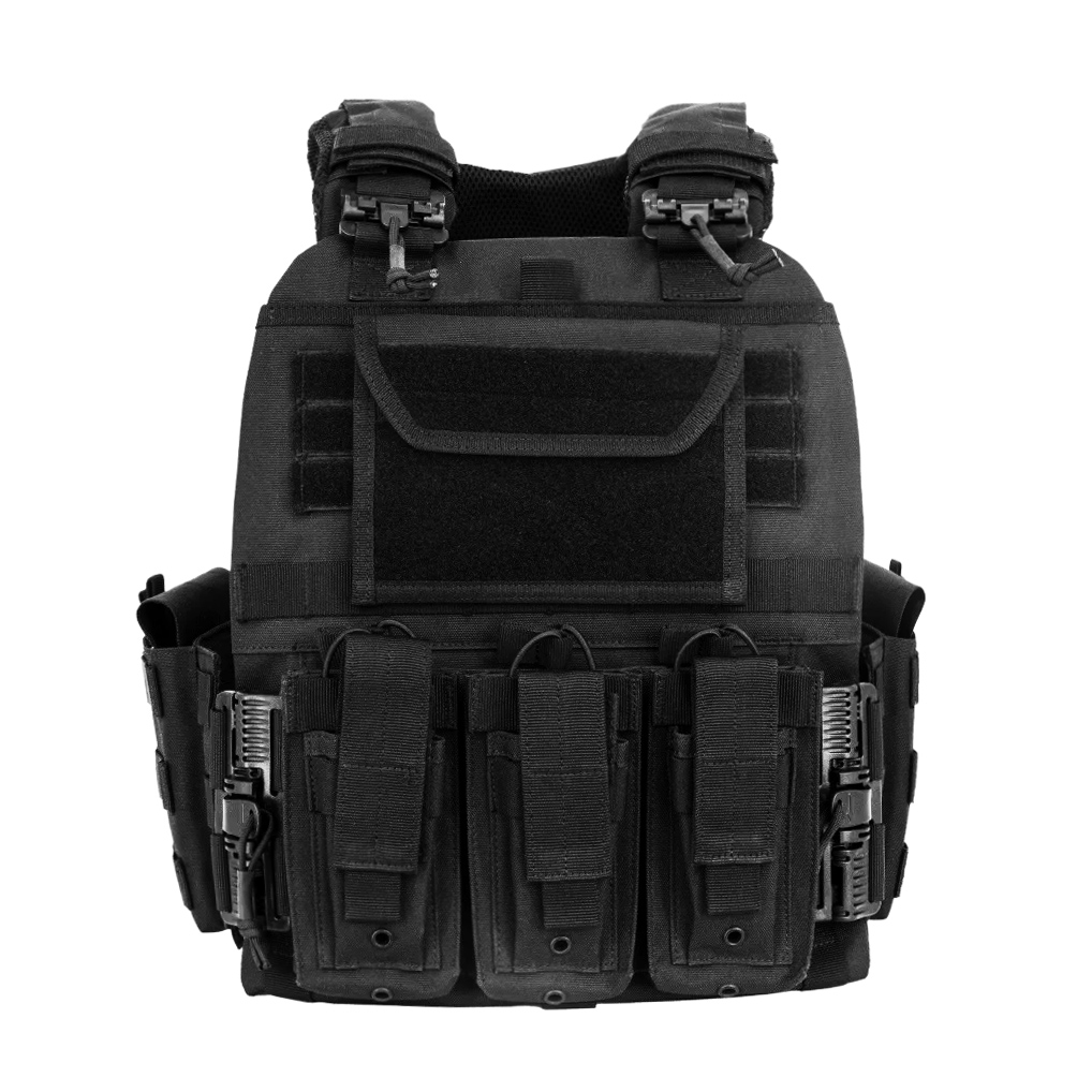 Black Stealth - Tactical Premium Plate Carrier Vest Break Away (Gen 2)