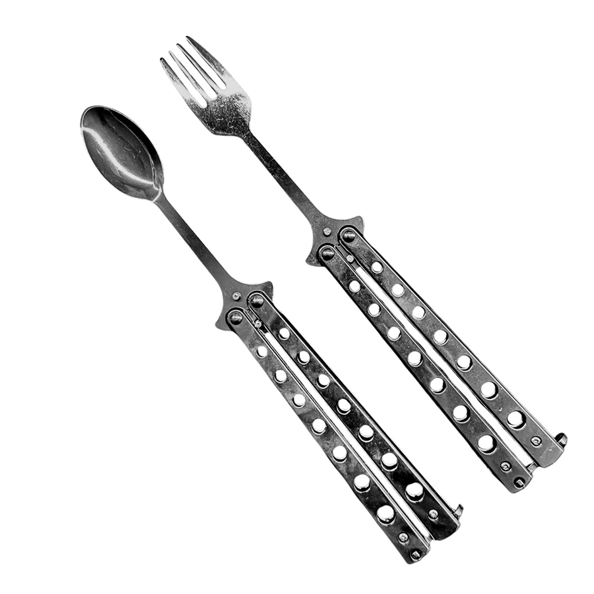 Balisong Cutlery Set (Fork and spoon)