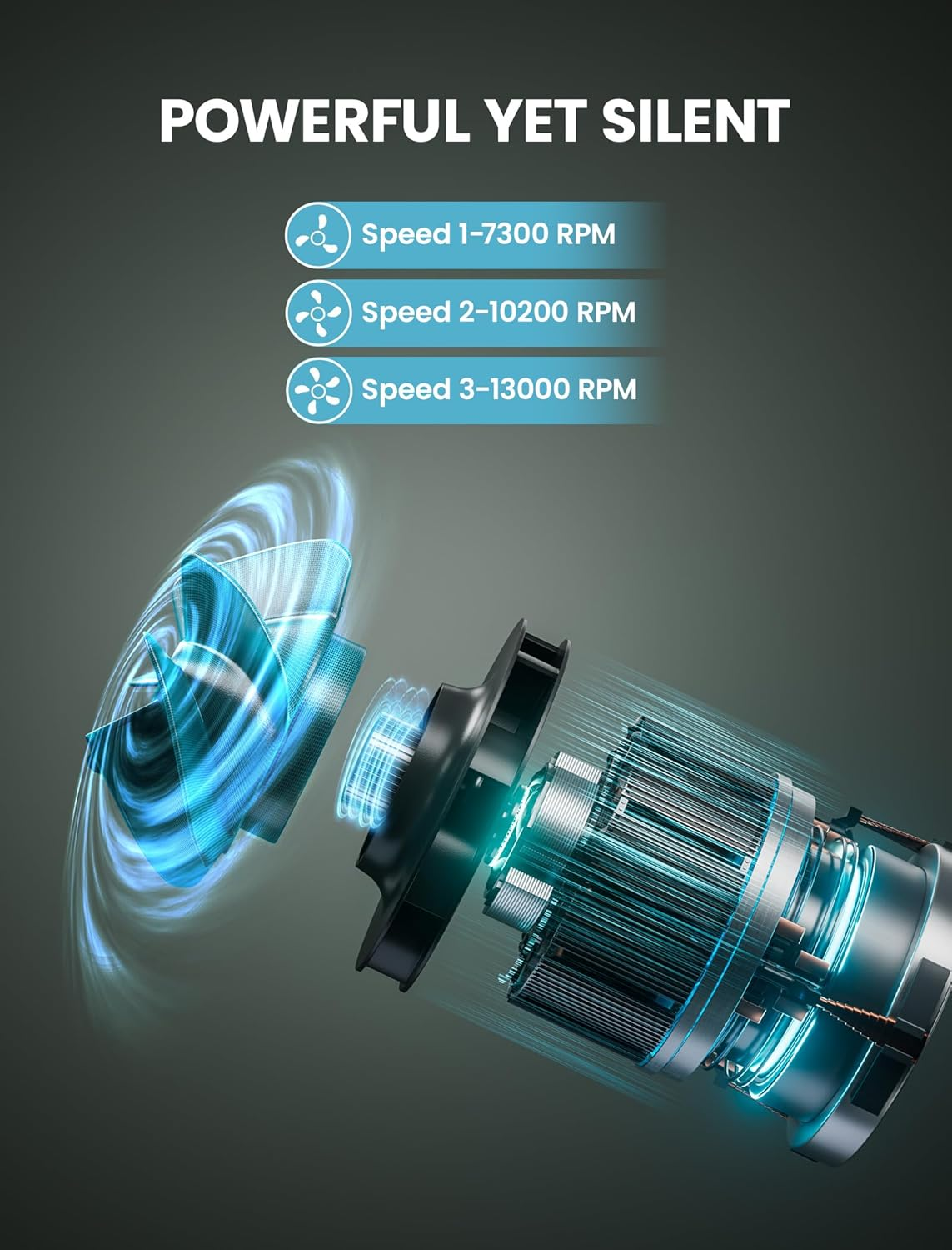 Black Stealth - LBV Molle Mounted Jet-Type Cooling Fan