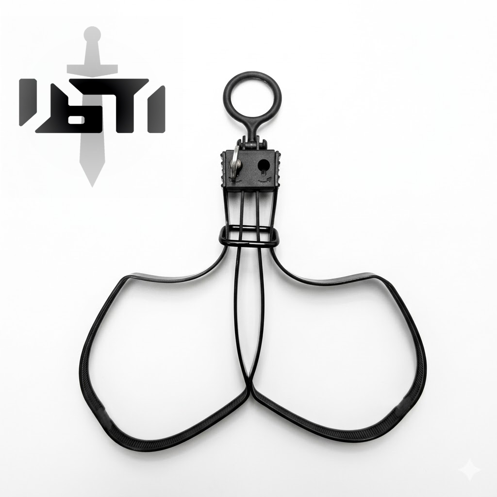 Black Stealth - Reusable tactical zip tie hand cuffs with Key