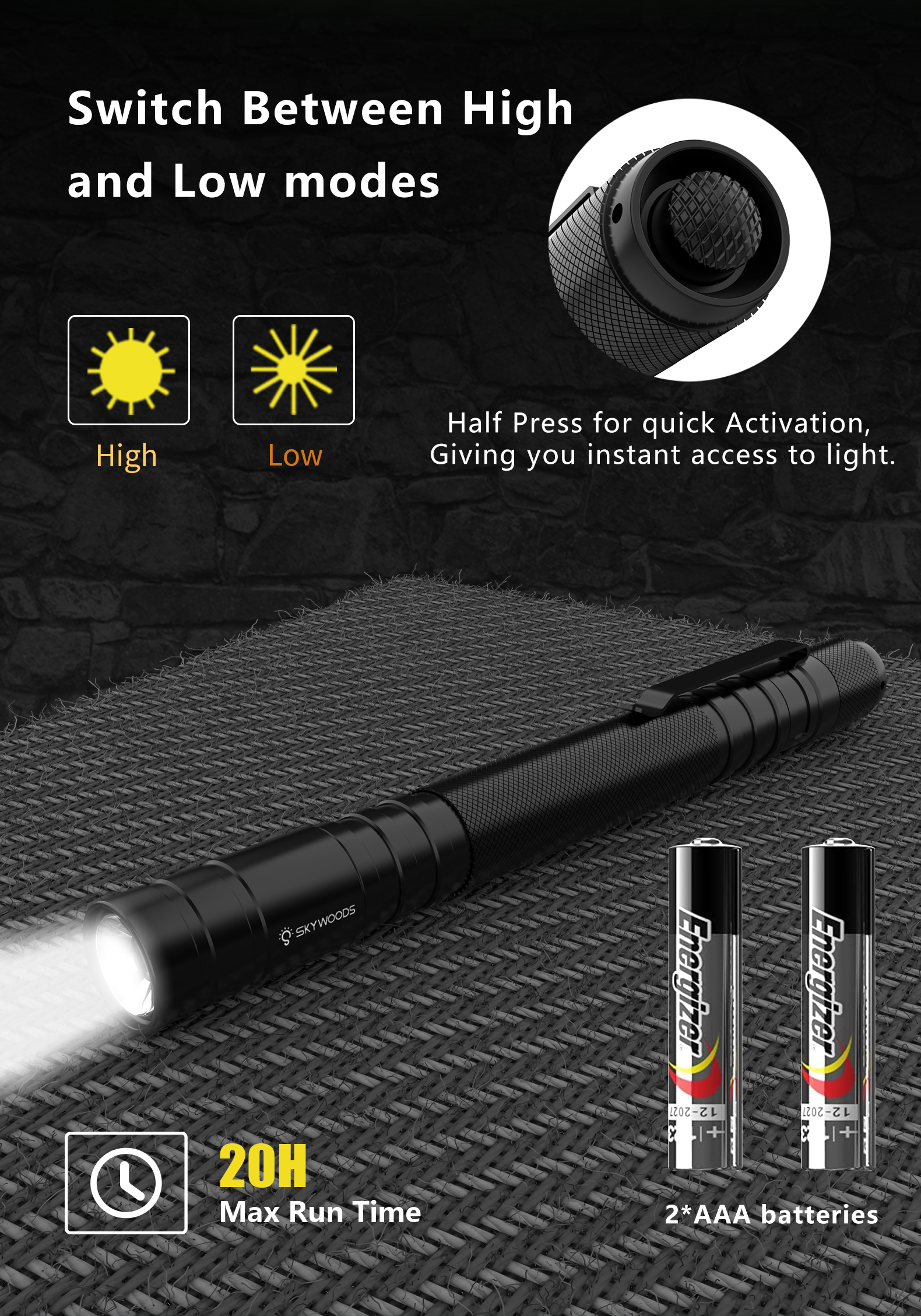 Skywoods - Outdoor Pen Light (Fix P3)