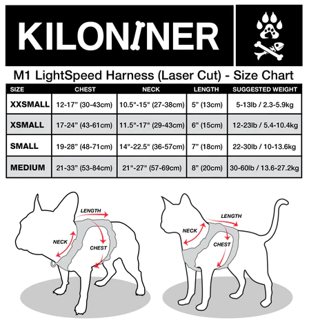 Kiloniner - M1 Lightspeed Harness for Pets
