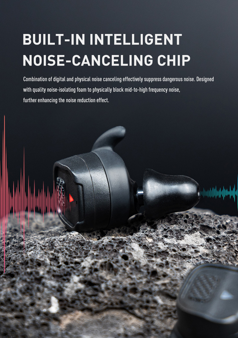 EARMOR M20T PRO 電子イヤープラグ/ワイヤレスイヤホン Earmor M20T PRO Bluetooth Earplugs - Tactical Black