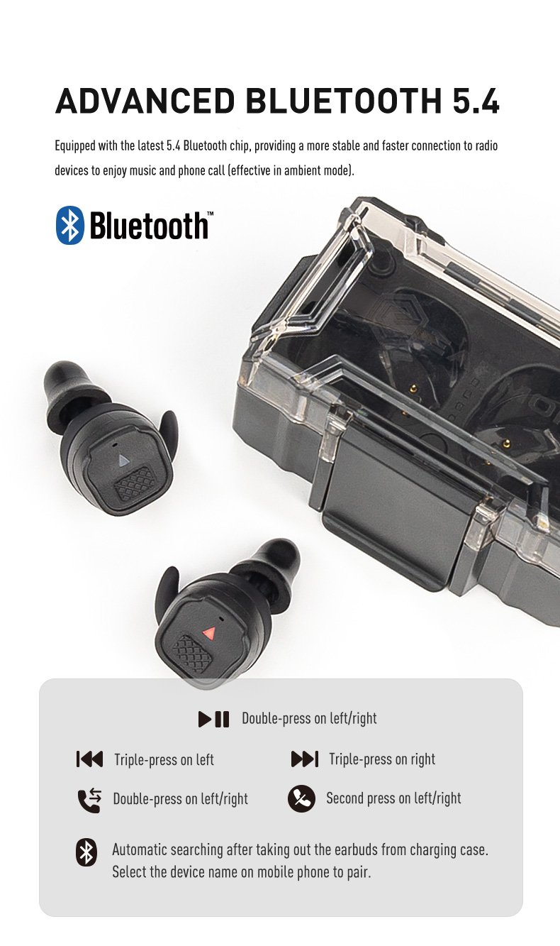 Opsmen - Earmor M20T PRO Electronic Earplug (Bluetooth)