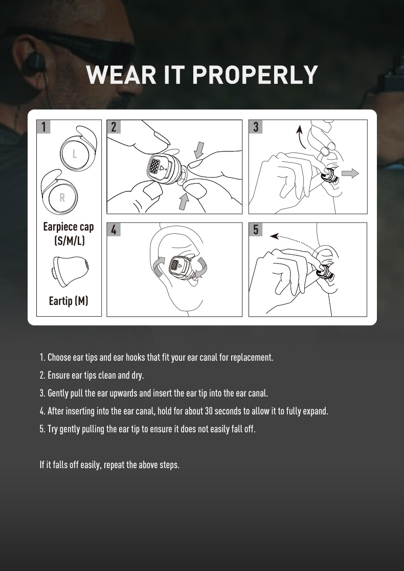 Opsmen - Earmor M20T PRO Electronic Earplug (Bluetooth)