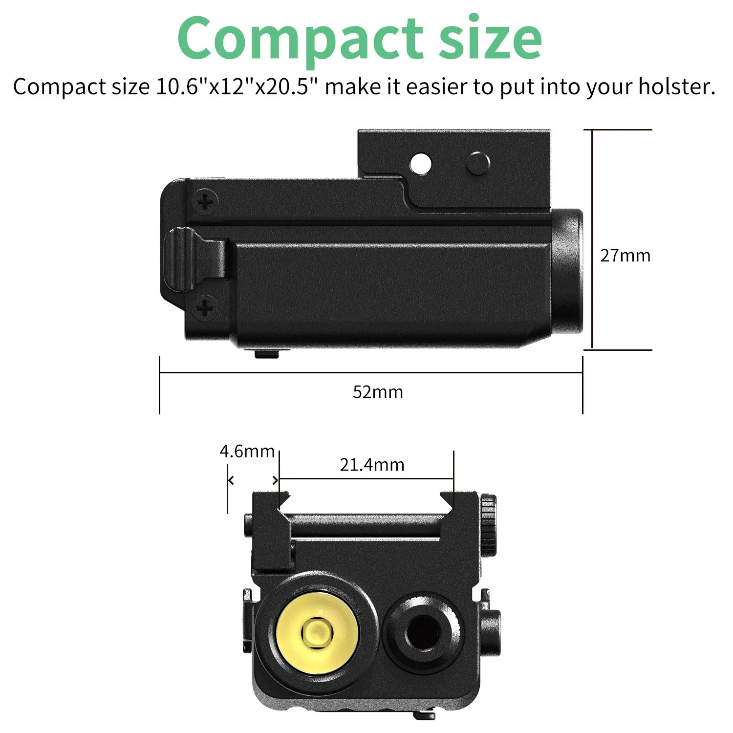Skywoods - Tactical Pistol Light (300lu) + Green Laser (PL300G)