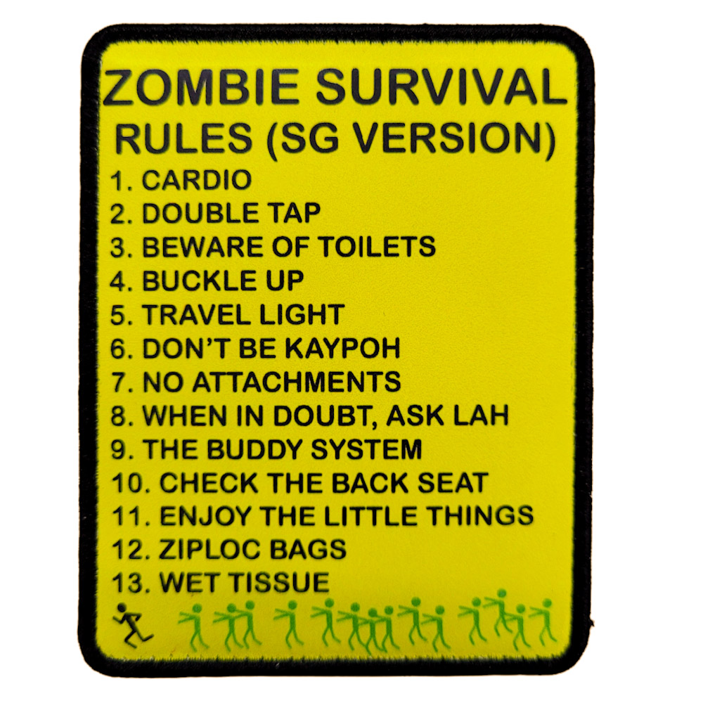 Printed Morale Patches - Zombie Survival Velcro Morale Patch