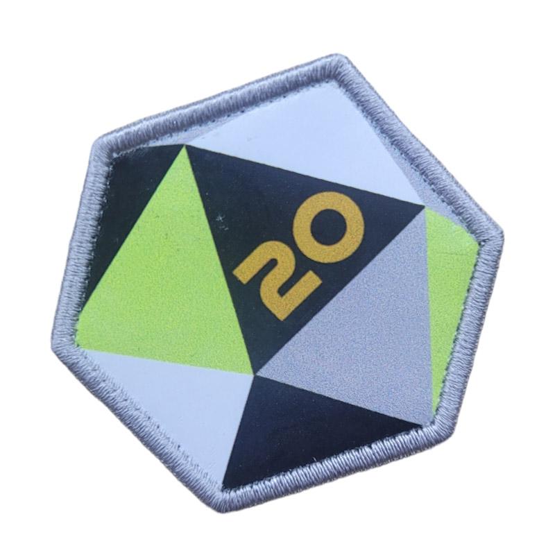 Printed Morale Patches - Pride D20 Dice Velcro Morale Patch