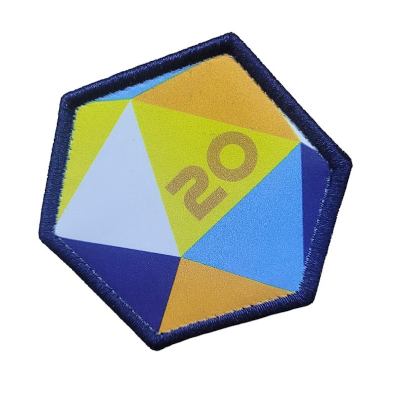 Printed Morale Patches - Pride D20 Dice Velcro Morale Patch