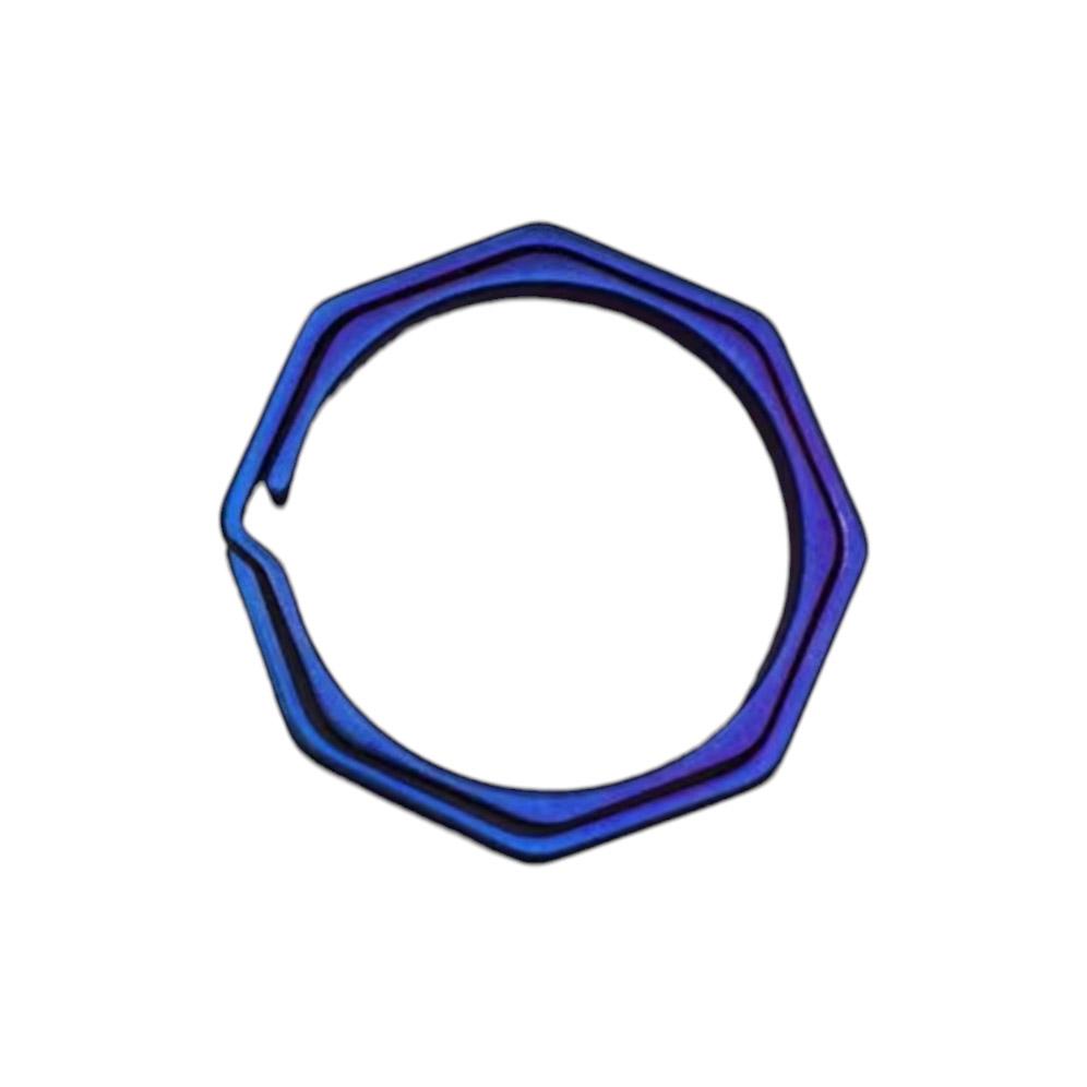Bagua Hexagon Titanium Heat Treated Key Ring