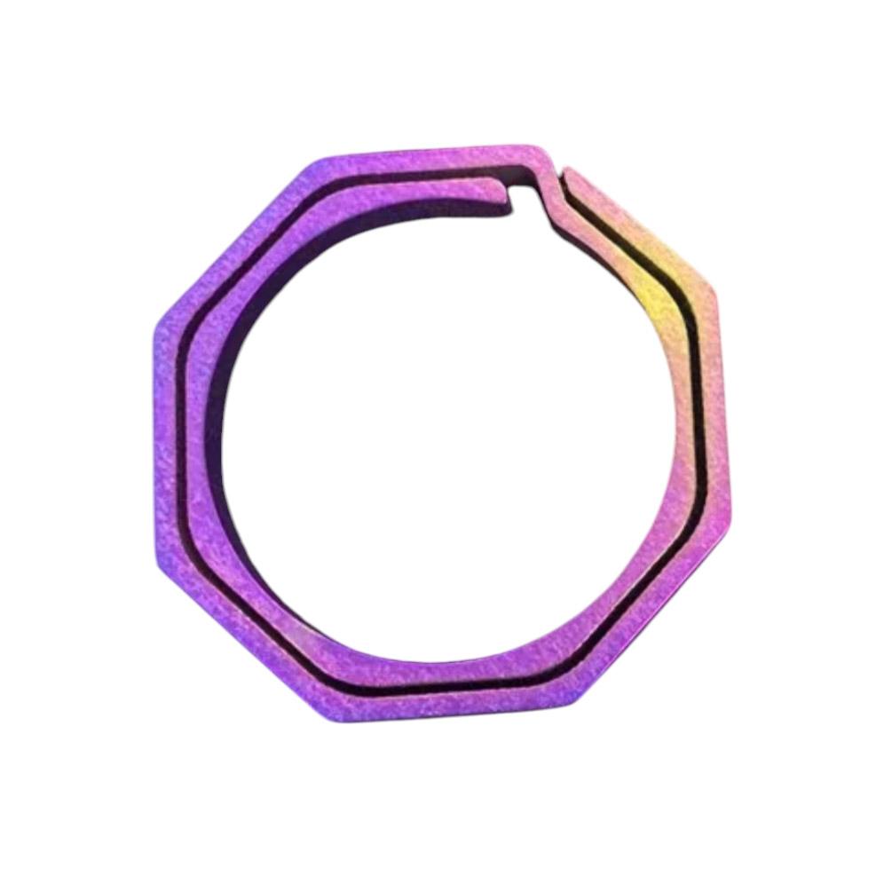 Bagua Hexagon Titanium Heat Treated Key Ring