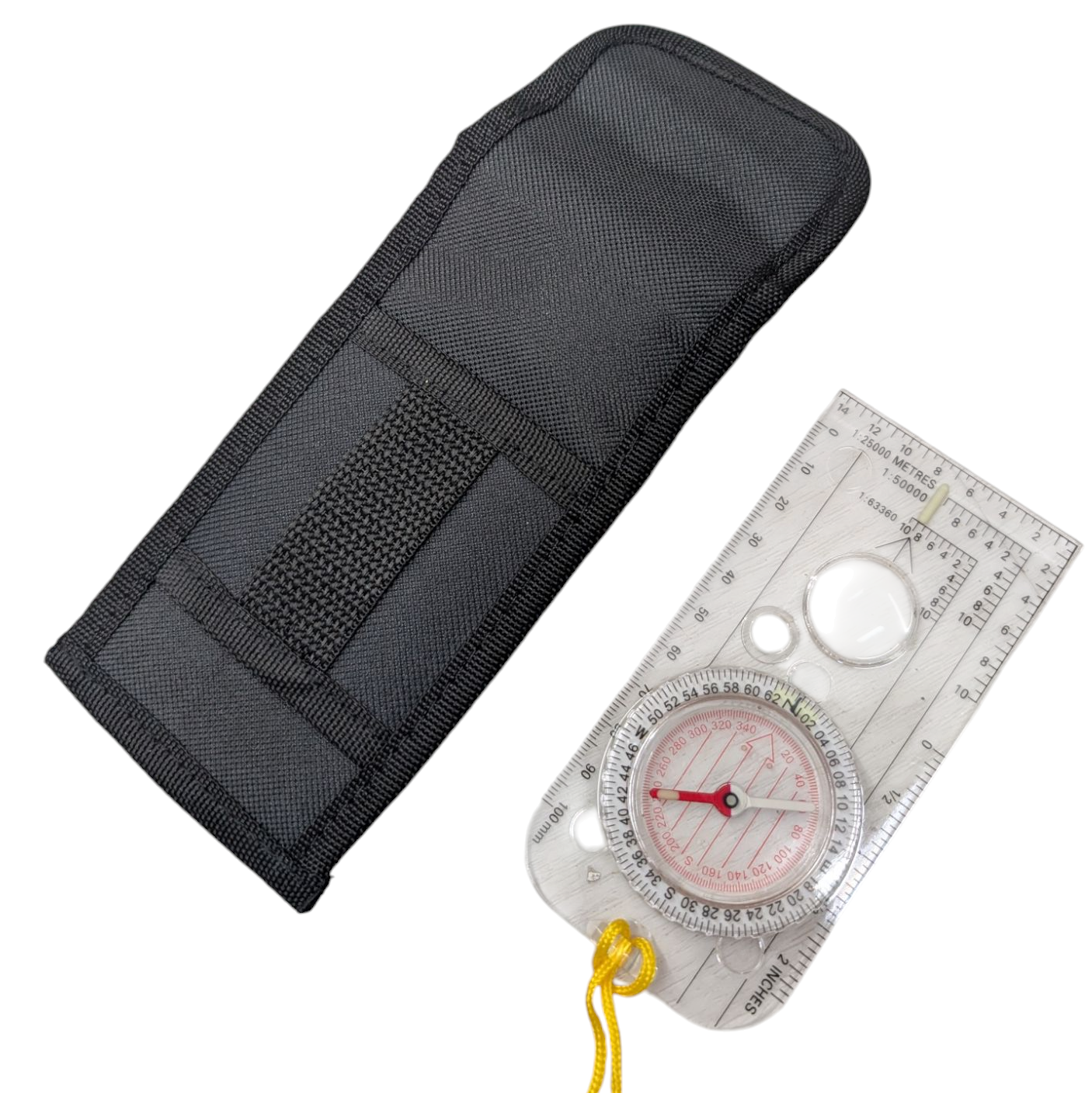 Black Stealth - SAF Map Compass 6400 MILS With Pouch